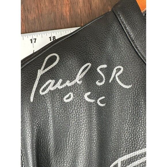 Orange County Choppers Power Trip Leather Jacket Black Signed Autographed Mikey - Picture 2 of 14
